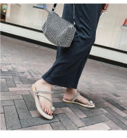 Nuevas Sandalias Planas de Moda para Mujer Diseño Versátil con Punta Abierta Diamantes de Imitación - details 8