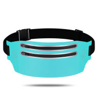 Bolsa transpirable reflectante para correr con cintura delgada y 2 compartimentos para senderismo, ciclismo y entrenamiento - details 7