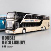 Autobús de juguete eléctrico de alta calidad, modelo de vehículo extraíble, autobús de aleación, doble turismo - details 0
