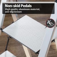 Tijera Plegable de Aluminio de 5 Peldaños Escalera Doméstica Adelgazante con Pasamanos - details 1