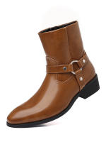 Botas con cremallera lateral de cabeza retro británica - details 16