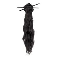 Horquilla para el pelo, cola de caballo larga ondulada y rizada, nuevo estilo chino, moño de flores, peluca con pinza, cola de caballo esponjosa, postizo, Cheongsam - details 10