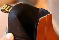 Bota de suela blanda para niño, botines de felpa para niño, bota británica para niña, bota corta de moda Retro, zapato para niño, otoño e invierno - details 12