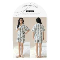 Conjunto de pijama de verano para hombre y mujer, ropa de dormir fina de manga corta para el hogar, 2025 - details 4