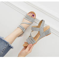 Sandalias de cuña para mujer, nuevas de verano, cómodas, de suela suave, Simia Roman, zapatos de plataforma impermeables, sandalias de una sola tira - details 3