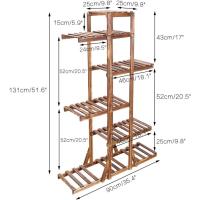 Soporte de Maceta de Madera Estantería de 6 Niveles para Macetas Decoración de Salón Jardín Balcón Interior Exterior 131×90×25cm - details 4