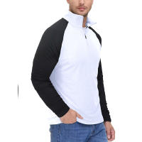 Sudadera de hombre de manga larga con cremallera Cuello de pie, cómoda, jersey, colores contrastados, para exterior - details 10