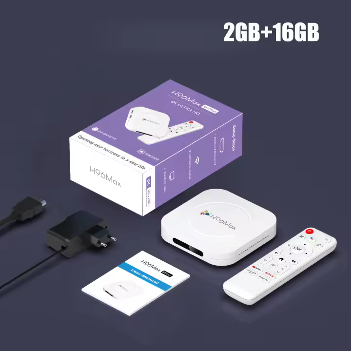 H96max M1 Plus ATV Android 14 8K HDR Dispositivo de TV inteligente RK3528 Quad Core 4GB 128GB Dual Wifi BT5.4 Set Top Box Reproductor multimedia Estéreo envolvente Youtube - 1