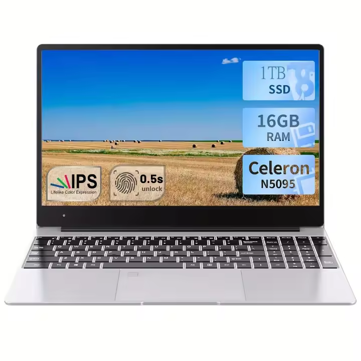 Portátil ultrafino Windows 11 Pro 17.3 pulgadas Intel Celeron N5095 16GB RAM 1024GB almacenamiento - 1
