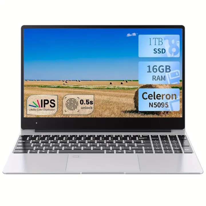 Portátil ultrafino Windows 11 Pro 17.3 pulgadas Intel Celeron N5095 16GB RAM 1024GB almacenamiento - 1