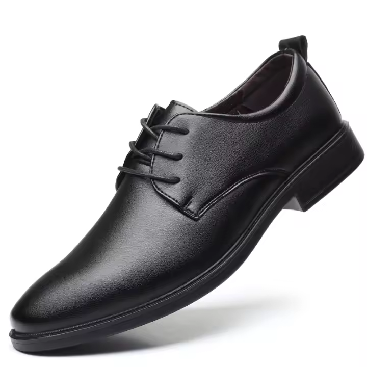 Zapatos de hombre, zapatos de vestir casuales con cordones - 1