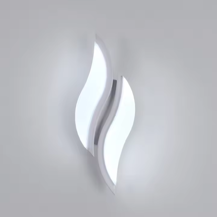 Goeco Apliques de Pared de Estilo Nórdico Creativo, 20W Lámparas de Pared Moderna de 6000K Blanca Fría para Interior, Luz de Brillo Bueno para Iluminación Interior de Sala de estar, Espejo, Pasillo, Escarela, Luz Nocturna, 220V, Blanco, 29*10*5CM - 1
