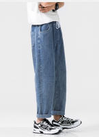 Jeans Casuales para Hombres en Primavera-Otoño Cintura Elástica, Pantalones de Denim de Trabajo Azules Estilo Hip Hop Joggers Streetwears - details 13