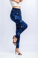 Body de mezclilla estampado para mujer, leggings elásticos, cintura alta, levantamiento de cadera, pantalones Kasur, entrenamiento, correr, gimnasio - details 6