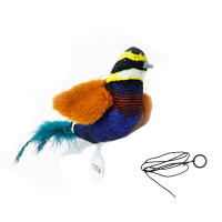 Juguete de peluche interactivo con sonido electrónico de pájaro t para suministros para mascotas de interior - details 4