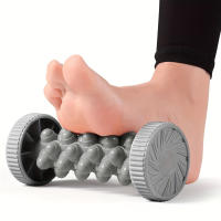 Rodillo de masaje de pies de silicona rosa de lujo: soporte manual para el arco, superficie texturizada para entusiastas del yoga y el fitness, ideal para mejorar la circulación y aliviar los músculos, diseño portátil con asas de fácil agarre, herramienta - details 1