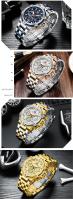 Reloj informal de negocios de lujo para hombre, reloj de pulsera de cuarzo resistente al agua, cronógrafo luminoso de acero inoxidable a la moda para el trabajo - details 13