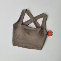 Sujetador deportivo desnudo sin costuras con espalda cruzada para mujer con tirantes anchos, sujetador de Fitness para correr, chaleco de Yoga absorbente de golpes - details 6