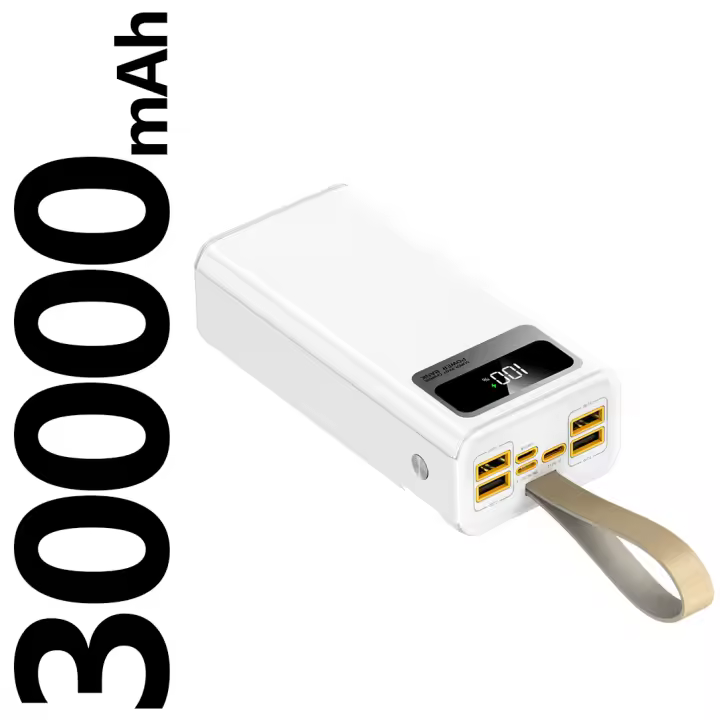PowerBank (batería externa) 30000mAh ~ 80000mAh PD22.5W, carga rápida + tipo C * 1 + USB * 4 + luz LED - 1