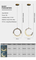 LEFAN-lámpara colgante de techo para habitación, luz Led moderna de 20CM para comedor y sala de estar - details 12
