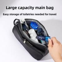 Neceser de doble capa para hombre, separación en seco y húmedo, organizador de artículos de tocador de viaje de gran capacidad, bolsa de lavado impermeable - details 13