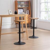 2 de Madera Maciza Base Metálica Giratoria Ajustable en Altura Fácil de Montar Moderna Encimera de Cocina Industrial… - details 4