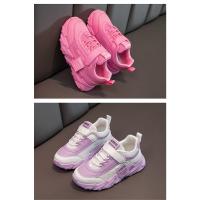 Zapatos deportivos de marca para niños, zapatillas transpirables de malla para niñas, zapatillas informales rosas para estudiantes, zapatillas antideslizantes para correr para niños - details 8