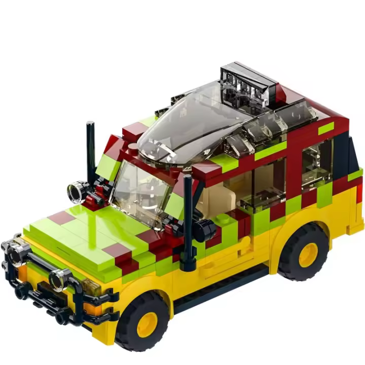 Set de Construcción de Coche Jurásico Vehículo Off-Road de Mundial de Dinosaurios (309 Piezas) - 1