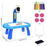 Mesa de dibujo de arte con proyector Led para niños, tablero de pintura para niños, manualidades artísticas de escritorio, herramientas de aprendizaje educativo, juguete para niña - details 9