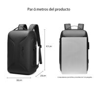 Mochila para portátil de negocios con puerto de carga USB, bolsa de viaje para el trabajo de gran capacidad, la escuela y actividades al aire libre - details 11