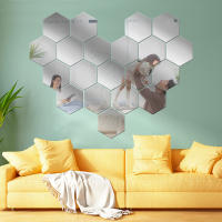 Pegatina de Pared Hexagonal de Acrílico Dorado Autoadhesiva, Solida, Decoración de Arte para el Hogar y Dormitorio - details 5