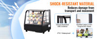 SucceBuy Vitrina refrigerada, refrigerador de exhibición de pasteles de encimera de doble nivel con iluminación LED, sistema de enfriamiento rápido, ventilación sin escarcha, puerta trasera con acceso deslizante - details 3