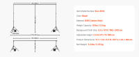 SucceBuy Soporte de fondo ajustable de 6,5 x 10 pies, portátil con 5 barras transversales, soporte de pantalla de proyector resistente, boda - details 1