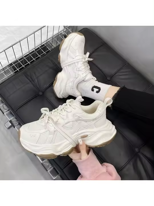 Ligero correr versátil zapatillas de deporte de las mujeres de la primavera nuevos zapatos pequeños de suela gruesa - 1