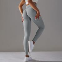 Leggings de yoga sin costuras para mujer, ropa deportiva de entrenamiento, pantalones deportivos de cintura alta - details 52