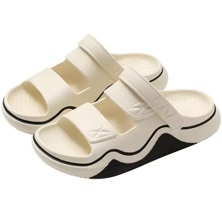 Zapatillas EVA de verano para hombre, casa, baño, antideslizantes, pareja, zapatillas de una palabra, zapatillas frescas, sandalias para hombre - 1