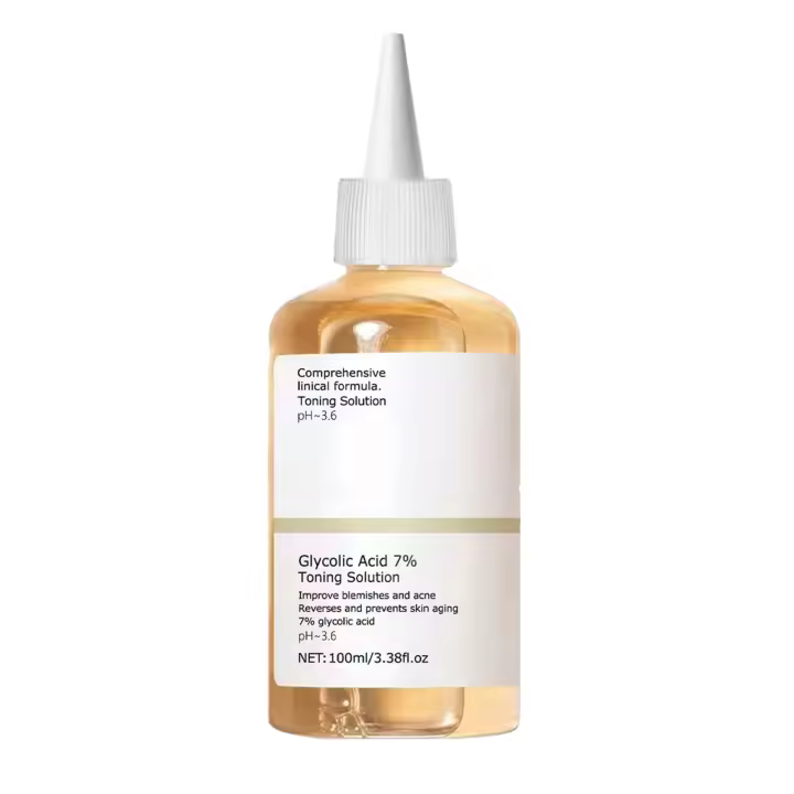 Tónico de ácido glicólico al 7%, tónico nutritivo suave de ácido glicólico, elimina el acné, se desvanece, esencia de ácido de fruta, elimina el acné ordinario, 240ml - 1