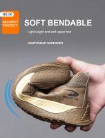 Zapatos de trabajo con punta compuesta para hombre, zapatillas de seguridad de cuero indestructibles, antigolpes, antipinchazos, aislamiento, 6KV - details 13