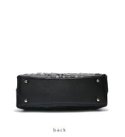 Bolso de mano de cuero genuino para mujer, bolso de mano de lujo con letras en relieve, monedero grande a la moda con asa superior - details 11