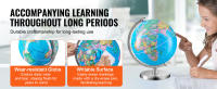 SucceBuy Globo terráqueo para niños, globo geográfico, para aprendizaje de niños, decoración de geografía en el aula y el hogar - details 3