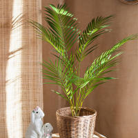 Palmera Artificial grande de 125cm, rama de plantas tropicales, hojas falsas de plástico, Monstera verde para decoración de Navidad, jardín y habitación del hogar - details 4