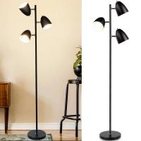 Lámpara de Pie Metal Negra Moderna GOECO, 40x170 CM, Con Cable de 1,8m, E27 Sin Bombilla, Iluminación Interior - details 3