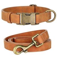 correa ustables cuero PU perro, Collar duradero cuerda de plomo mascotas, suave para perros pequeños, medianos y randes, - details 5