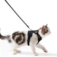 ATUBAN arnés y correa para gatos para caminar, chaleco ajustable suave a prueba de Escape, fácil Control, reflectante transpirable - details 1
