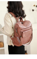 Mochila de cuero para mujer, diseño de moda, bolsos de hombro para mujer, mochila de viaje - details 4
