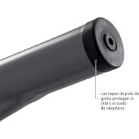 comedor de metal apilables con respaldo para bistró, cocina, interior y exterior, Negro, 51 x 43 x 85 cm - details 12