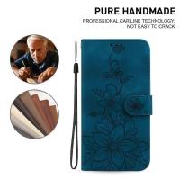 Para Google Pixel 8a Funda de teléfono plegable de cuero con estampado floral y soporte - details 2