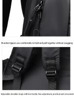Mochila de ordenador impermeable con cremallera, mochila de viaje Simple, gran capacidad, moda - details 14
