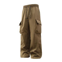 Pantalones informales de movimiento para hombre, pantalón Cargo transpirable, a la moda urbana, holgados, lisos, de pierna ancha, rectos, para primavera y otoño - details 2