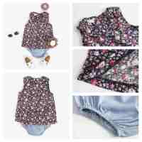-Conjunto de Ropa de Algodón para Niñas, conjunto de Ropa con Impresión de lino, Verano, 2 piezas - details 8